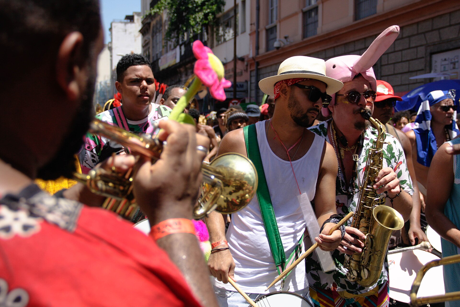 Brazil carnival drums street