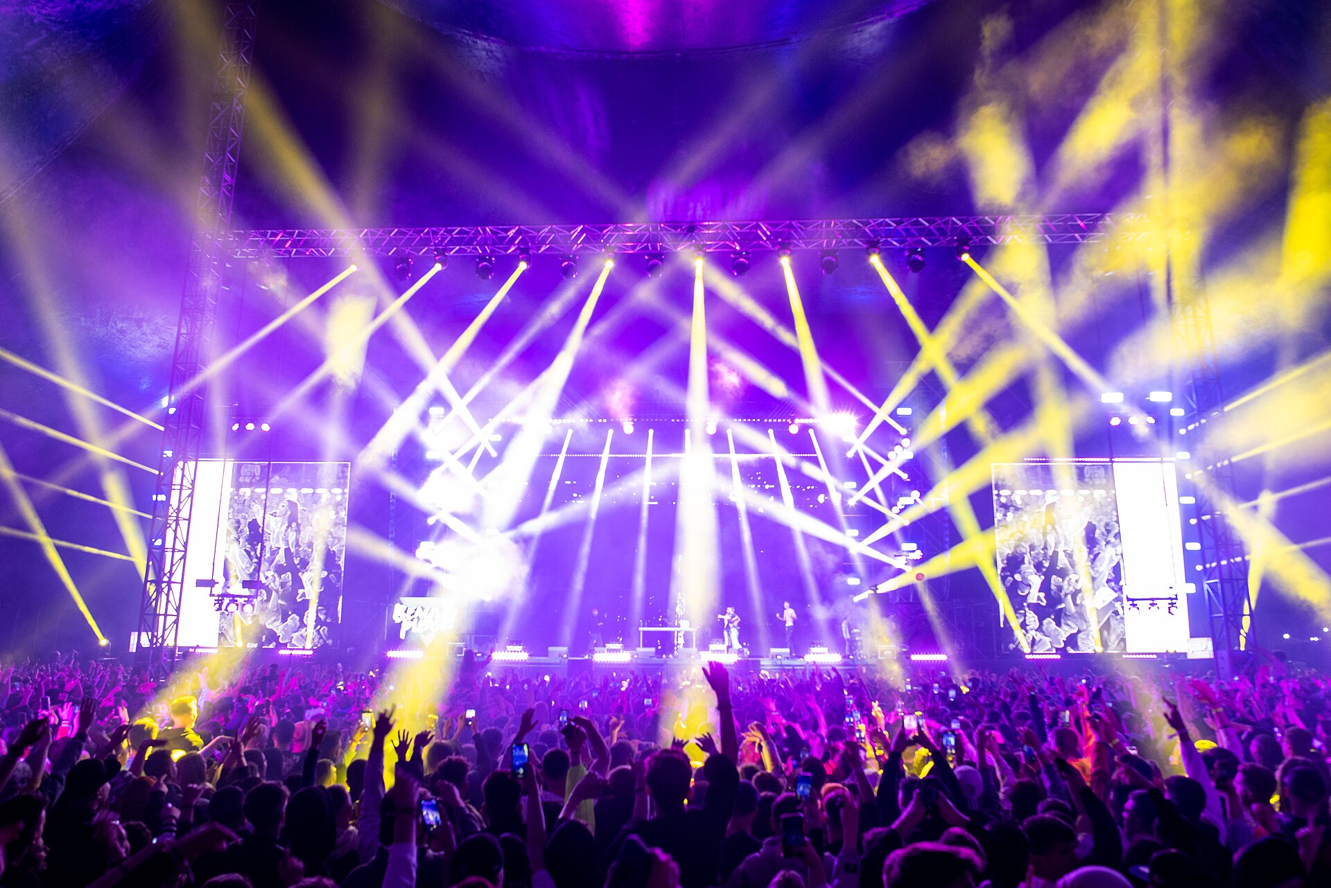 concert stage lights night