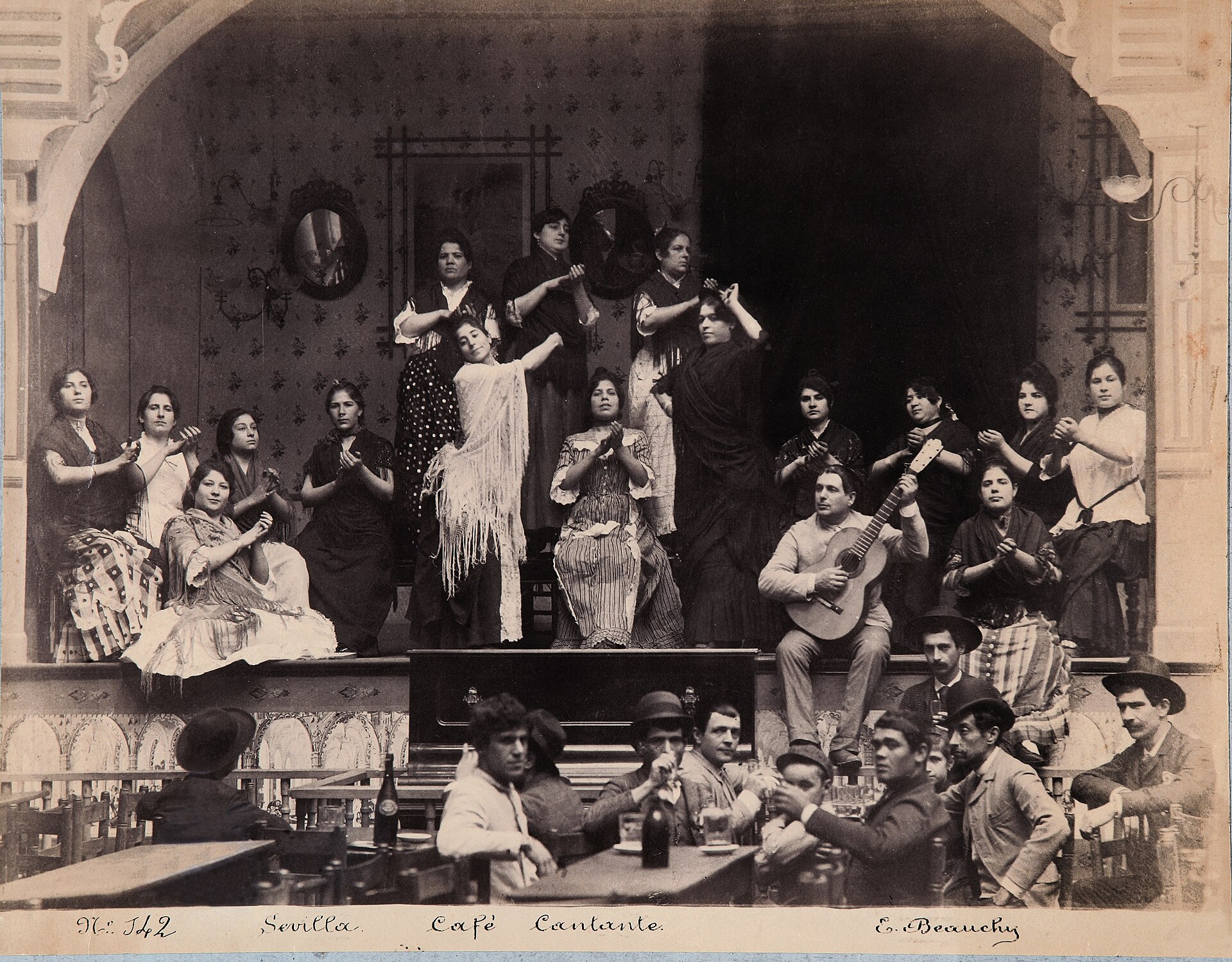 Seville flamenco tablao guitar